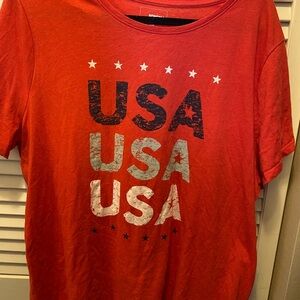 Sonoma Women's Plus Red Graphic Tee